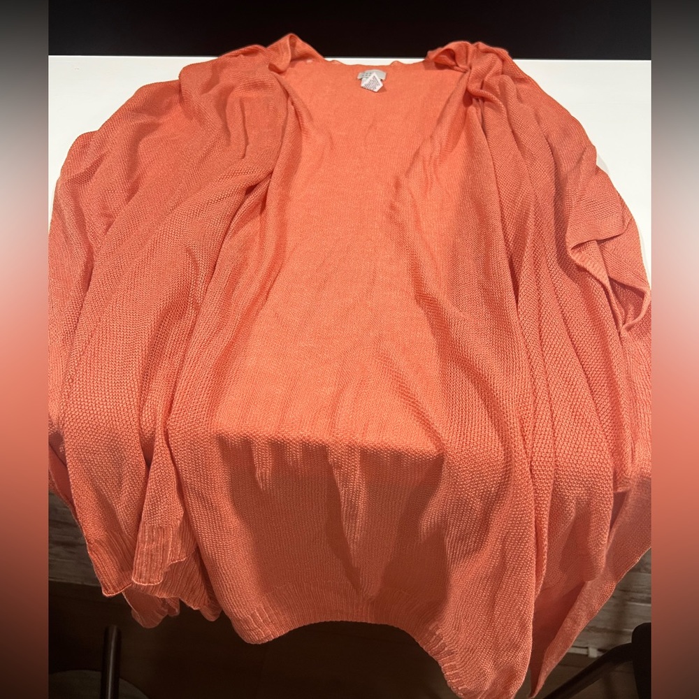 Orange cardigan kimono